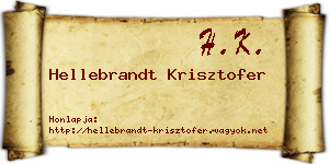 Hellebrandt Krisztofer névjegykártya